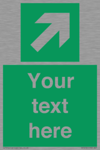 Custom Arrow Top Right Sign